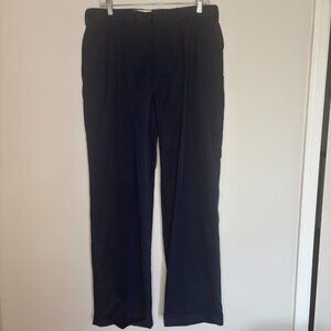 POLO GOLF RALPH LAUREN Sz 34 X 32 Pleated Cuffed Pant Navy Polyester